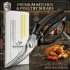 Tijeras de Cocina de Venta Caliente Transfronterizas, Tijeras Potentes para Cortar Huesos de Pollo, Pato y Ganso, Tijeras de Acero Inoxidable para Matar Peces y Cortar Carne