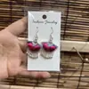 Pendientes de Pieza Bordada Vintage Bordados a Mano de Estilo Étnico de Moda, Colgantes de Oreja Pequeños Cortos con Borlas, Joyería de Plata Miao de Yunnan para Mujeres