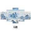 Comercio Electrónico Dropshipping Paisaje Tradicional Pintura China Pintura Decorativa de Cinco Enlaces Sala de Estar y Restaurante Estilo Antiguo de Alta Gama Pintura Colgante Fábrica Venta al por Mayor