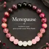 Xiyin tk pulsera explosiva transfronteriza de piedra natural ojo de tigre cuarzo rosa piedra Shoushan pulsera elástica de cuentas hecha a mano al por mayor