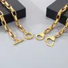 Fabricante de Dongguan Estilo Cool Design Personalizado de Emenda de Corrente Geométrica Estilo Minimalista Conjunto de Joias em Aço Titânio Banhado a Ouro