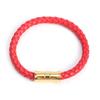Joyería de comercio exterior pulsera de cuerda de cuero de acero inoxidable chapado 3D tejida pulsera para amantes para hombres y mujeres personalidad accesorios de joyería blancos