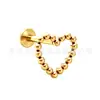 Jiangtai F136 Aleación de Titanio Joyería Cabeza Corazón Cruz Media Luna Bola Cruz Joyería para Piercing de Titanio G23 Pendientes