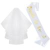 Conjunto de 3 piezas de diadema nupcial con borde cruzado, correa para el hombro, velo, corona, cinta para despedida de soltera, vestido de novia