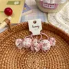 Goma para el pelo con forma de corazón floral de primavera, Cuerda para el pelo con lazo lindo, Goma para el pelo dulce de bebé, Goma elástica para coleta, Accesorios para el pelo de niña