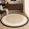 Alfombra redonda para sala de estar, alfombra para sofá, alfombra de mesita de noche de estilo francés vintage para dormitorio, alfombrilla de felpa para pies, alfombrilla de suelo para mecedora de vestidor