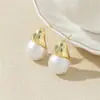 Pendientes de Bolas Redondas de Cuentas de Algodón Estilo Coreano Sencillos y Frescos Diseño de Nicho Elegantes con Estilo Versátiles Pendientes de Moda