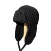 Gorro de Punto Cálido de Color Sólido Estilo Japonés con Protección para las Orejas para Mujer Otoño e Invierno Gorro de Lana con Correa Estilo Coreano Todo-partido Engrosado Gorro Lei Feng