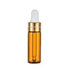 Botella dispensadora de aceite esencial con gotero de 3 ml, botella de muestra para esencia, botella cosmética vacía, botella de pipeta portátil, botella de vidrio a prueba de luz