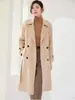 26 Abrigo de Lana Doble Cara para Mujer Transfronterizo Otoño e Invierno Estilo Nuevo Cuello de Solapa Abrigo de Lana Chaqueta de Lana a la Moda Venta al por Mayor