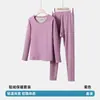 Roupa íntima térmica masculina de veludo de marta e seda com forro de fleece, espessa, à prova de frio de inverno, roupas de outono para pais de meia-idade e idosos, conjunto