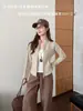 Chamarra sudadera estilo Lu con cuello alto para mujer, forro polar autocalentable 2026, corte ajustado, doble cremallera, cárdigan de manga larga
