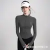 Jaqueta de Verão ao Ar Livre com Proteção Solar Estilo Coreano para Mulheres, Top de Corte Ajustado, Camisa Base com Zíper para Yoga, Roupa de Yoga