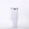 Copo de Carro com Alça de 40oz de Primeira Geração para Viagens Internacionais, Aço Inoxidável 304, Dupla Camada Isolada, para Uso Externo, Mantém Frio, com Canudo, Copo de Gelo
