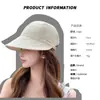 Chapéu de Proteção Solar Estilo Ruth para Mulheres 2025 Novo Chapéu de Pescador Circunferência da Cabeça Grande Primavera e Verão Chapéu com Aba Anti-UV