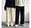 Pantalones de pana de pierna ancha estilo coreano para mujer, otoño e invierno, forrados de vellón, gruesos, de cintura alta, rectos, adelgazantes, casuales, combinables con todo, de algodón y terciopelo estilo europeo