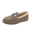 Botas de Nieve Talla Grande para Mujer 2026 Invierno Nueva Moda Casual Mocasines Slip-on Plus Terciopelo Espesado Zapatos de Algodón para Mujer