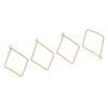 AliExpress Figura geométrica de cobre chapado en oro de 14K con pendientes colgantes, collar, material DIY hecho a mano, accesorios para joyería