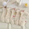 Nuevos Calcetines Cortos para Mujer Estilo Japonés de Oso Lindo, Delgados para Primavera y Verano, Bajos, Transpirables, Anti-Olor, Versátiles, Antideslizantes, Tipo Mocasín, Venta al por Mayor
