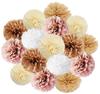 Suministro Directo de Amazon Decoración de Bola de Flores de Papel Oro Champagne Adecuada para Baby Shower Boda Cumpleaños Diseño de Escena de Lugar