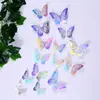 Mariposa Metálica Hueca 3D Mariposa de Simulación Estéreo Pegatinas de Decoración para el Hogar Color Mariposa de Comercio Exterior Pegatinas de Pared