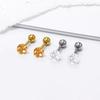 Amazon Moda Europea y Americana Uña de Bola Full Diamond para Oreja Uña de Hueso de Oreja Acero Inoxidable Electrochapado Mini Diamante Super Brillante Joyería de Perforación