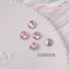 Arte de Uñas Punta Inferior Corazón Torcido Joyería de Diamantes Super Brillante Lujo Cristal Corazón de Melocotón Hacha Diamante Grande Rosa Decoración de Uñas Diamante de Amor