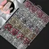24 Compartimentos con Aproximadamente 7000 Pedrería Irregular de Color Mixto para Uñas con Base Plana, Pedrería de Resina Mini Color Blanco Champagne para Uñas, Decoraciones para Uñas
