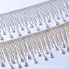 Cadena de garra con diamantes de imitación, accesorio decorativo con borlas para boda, ideal para manualidades, directo de fábrica