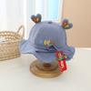 Chapéu estilo coreano atacado chapéu de pescador infantil outono e inverno Novo desenho animado duplo amor pequeno amorzinho Chapéu balde para bebê 3 anos feminino