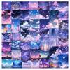 50 Adesivos Decorativos de Céu Estrelado Sonhadores e Amplos, Adesivos Decorativos de Material para Diário de Céu Estrelado Romântico Transfronteiriço