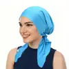 AliExpress nuevo gorro de punto de color liso con dos pompones de arco europeo y americano en stock