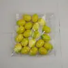 Decoración de árbol de Navidad de frutas y verduras pequeñas, accesorios, simulación de manzana, modelo de manzana roja, plátano falso, naranja, limón