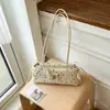 Bolsa Pequena com Laço Estilo Ballet para Mulheres 2026 Nova Doce Bolsa Baguete de Bolinhas Bolsa de Ombro Simples Versátil de Verão