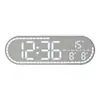 Reloj de Estilo Geométrico Simple, Reloj Decorativo para Sala de Estar y Comedor, Reloj Electrónico LED Multifuncional, Reloj de Dormitorio Gh9009