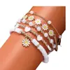 Conjunto de Pulseras de Flor con Perlas de Verano Transfronterizo Europeo y Americano Pulsera de Margarita Bohemia Perla Pulsera