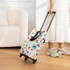 Carrito de compras portátil plegable, carrito pequeño con ruedas, bolsa de compras ecológica, remolque para el hogar, de un solo hombro, impermeable, ligero