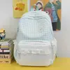 2026 Verano Nuevo Nylon Dulce Mochila para Estudiante de Secundaria Patrón Estilo Dulce Coreano Bolso de Doble Hombro con Patrones Mochila Femenina