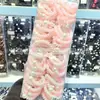 1 Paquete de 2 Piezas Estilo Coreano Rosa Perla Resortes para el Pelo Tipo Cable de Teléfono Bandas Elásticas Sencillas para Cola de Caballo de Niña Venta al por Mayor