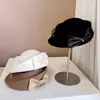 Estilo Hepburn Cadena de Perlas Malla Lazo Top Cóncavo Boina Niños Otoño e Invierno Lana Australiana Sombrero de Copa Doble Modo Sombrero de Fieltro Moda