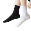 Calcetines de una pieza con costuras de color sólido sin varillas para hombres y mujeres, transpirables y absorbentes del sudor, calcetines de tubo medio, calcetines de algodón universales de cuatro estaciones de varios estilos.