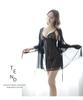 Night Tingxiang Lingerie sexy estilo europeu e americano tamanho grande conjunto de três peças sexy renda renda conjunto saia de tule 040