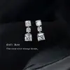 Pendientes de Borla de Azúcar con Circonita Flash Estilo Francés Lujo Ligero Elegante Elegantes Pendientes de Botón Moda Estilo Cena Accesorios de Oreja Avanzados para Mujer