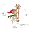 Broche de boneco de neve de Natal transfronteiriço europeu e americano High-end Sense Personality Creative Diamond Enamel Corpete Pin Mulheres