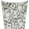 Mm238 Dólar Estadounidense Plato de Cena de 100 Dólares Vajilla Navideña para 8 Personas Set de 4 Piezas Platos de Papel Servilletas de Papel Vasos de Papel