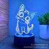Luz noturna 3D multiplataforma transfronteiriça, série de imagens de animais, luz atmosférica, luz de presente USB, controle remoto sensível ao toque, 16 cores