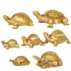 Enfeite de Tartaruga de Cobre, Tartaruga de Latão da Longevidade, Miniatura de Tartaruga de Cobre para Festa de Aniversário, Animal Tartaruga Pisoteada para Aniversário