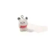 Lindo colgante de cachorro de terciopelo largo tridimensional flocado para llavero hecho a mano DIY, cadena de teléfono móvil, hebilla de equipaje, accesorios para coche