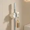 Suporte de Vassoura de Parede Forte Sem Furos, Estilo Quebra-Cabeça Criativo para Banheiro, Cabide de Armazenamento Atrás da Porta
