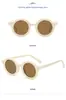 Gafas de Sol Redondas Nuevas 2021 Marco Mate Color Macarrón Bisagra de Metal Mismo Estilo que las Celebridades de Internet Gafas para Padres e Hijos